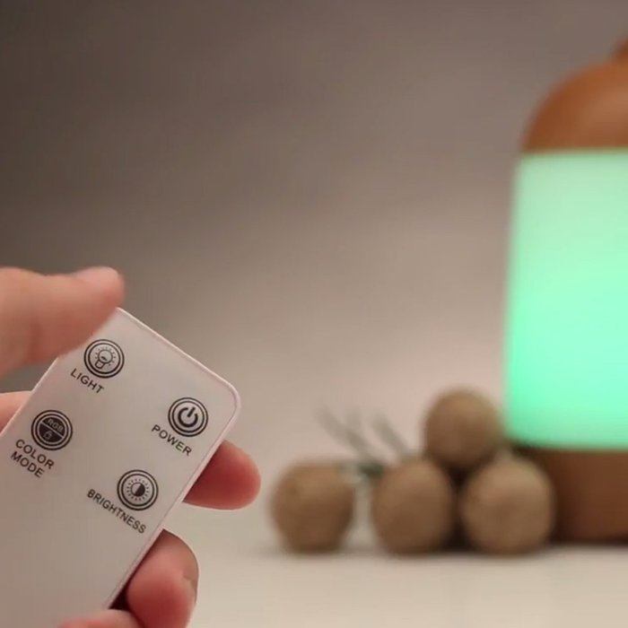 SpaRoom SpaMist Wood Grain Ultrasonic Aromatherapy Essential Oil Diffuser and Ultrasonic Cool Misting Humidifier N4