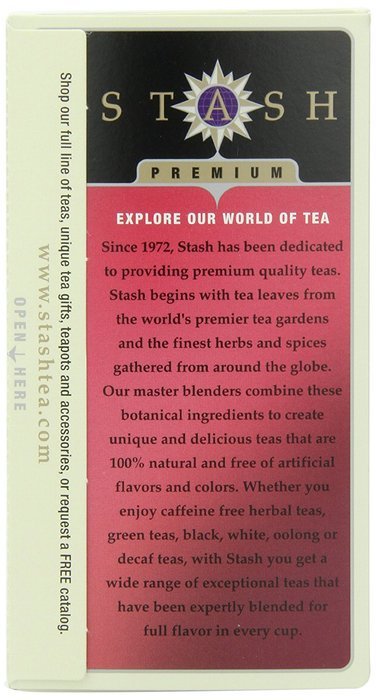 Stash Tea Chai Spice Black Tea, 20 Count Tea Bags in Foil (Pack of 6) N15