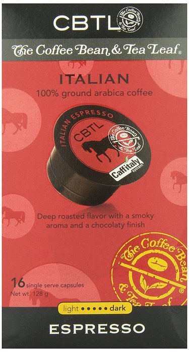 CBTL Italian Espresso Dark Capsules By The Coffee Bean & Tea Leaf, 16-Count Box N2