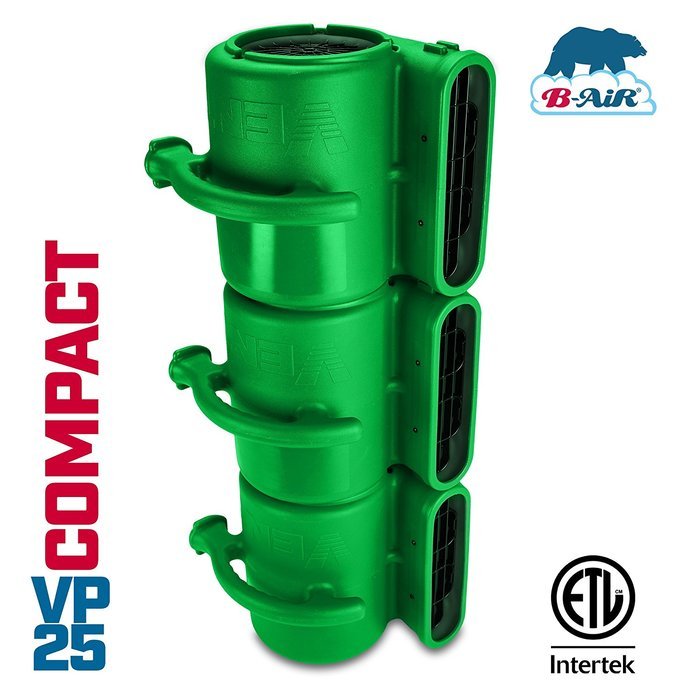 B-Air VP-25 Compact Lightweight Air Mover Carpet Dryer Blower Floor Fan N15