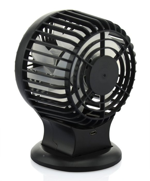 Mini Desktop Fan Double Blade USB Rechargeable (pink) N13