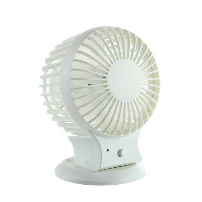 Mini Desktop Fan Double Blade USB Rechargeable (pink) N14