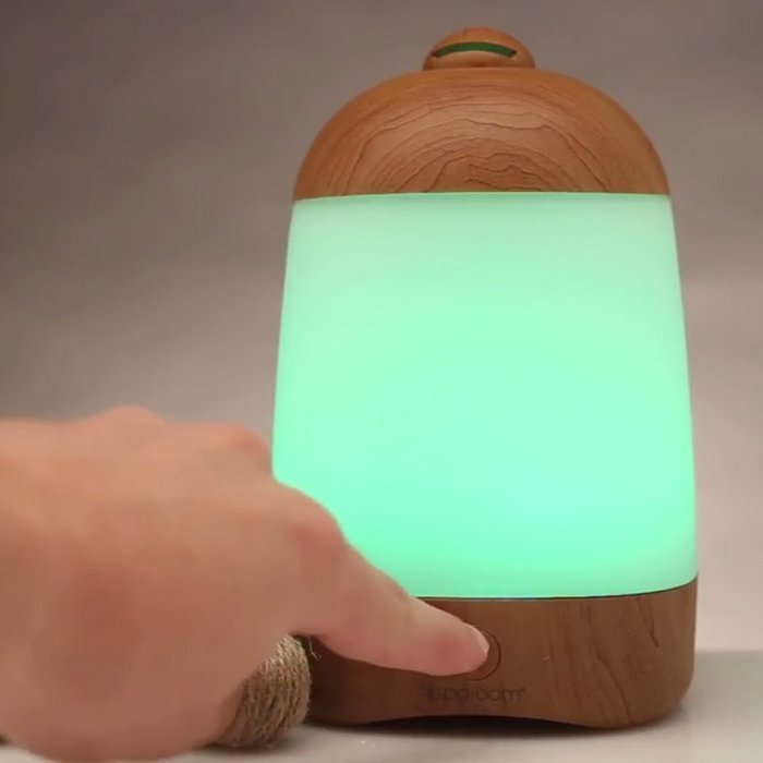 SpaRoom SpaMist Wood Grain Ultrasonic Aromatherapy Essential Oil Diffuser and Ultrasonic Cool Misting Humidifier N5
