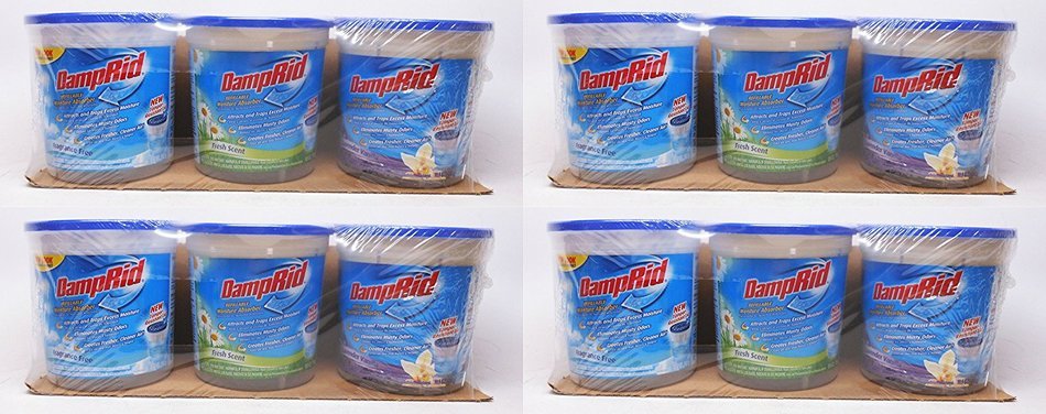 DampRid Moisture Absorber 10.5oz, 6-Pack (2-Fresh Scent, 2-Lavender Scent, & 2-Unscented) (6)