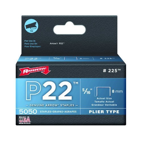 Arrow Fastener 225 Genuine P22 5/16-Inch Staples, 5,050-Pack by Arrow Fastener