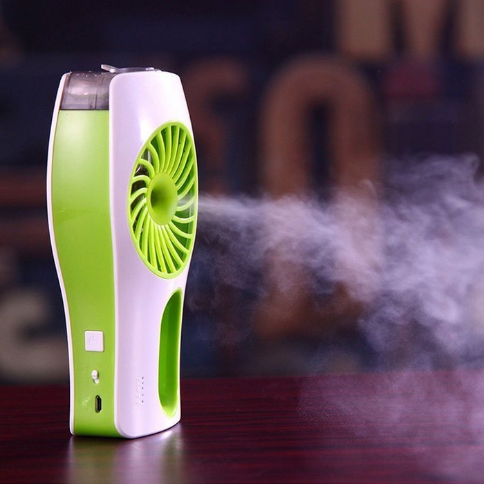 Xcellent Global Handheld USB Misting Fan Built-in Rechargeable Portable Mini Water Spray Fan with Personal Cooling... N3