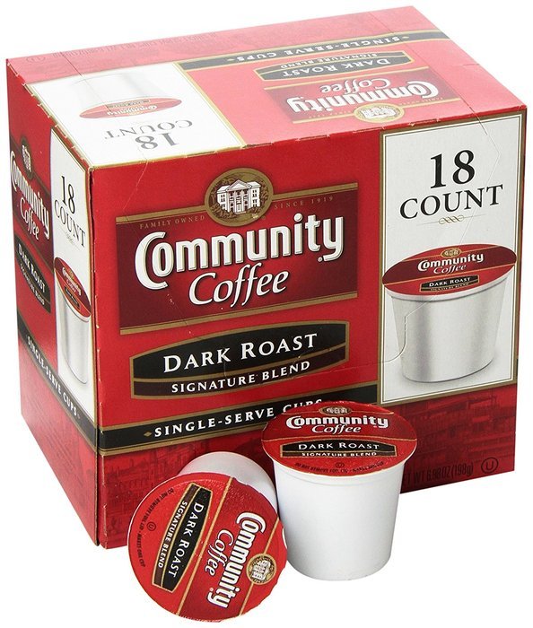 Community Coffee Dark Roast, K-Cup for Keuirg Brewers, 18 Count N2