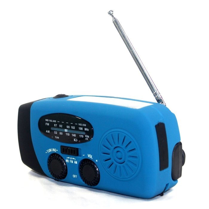 EpochAir Emergency Solar Hand Crank Self Powered AM/FM/NOAA Weather Radio, LED Flashlight, Smart Phone Charger... N2