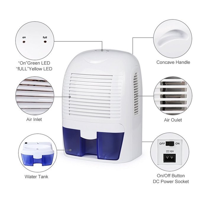 Dehumidifier, Aidodo Small Dehumidifiers for Home Basements Bedroom Bathroom Closet, Portable Mini Dehumidifier... N11
