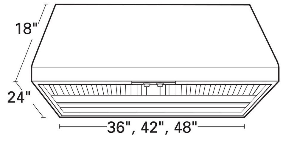Air King AP1836-600 36-Inch Energy Star Advantage Series Professional Range Hood, 600-CFM, Stainless Steel Finish