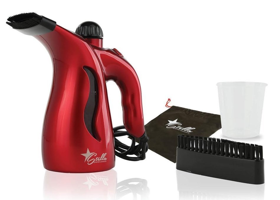 Stella Premier Steamer Handheld Multi Purpose Use, Home and Fabric Red, 7 oz N6