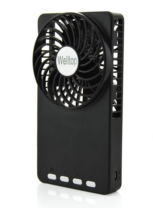 Welltop&reg; Mini Mirror Fan Handheld Pocket Fan Electric Personal Fans 3 Speeds Portable Mini USB 18650 Rechargeable...