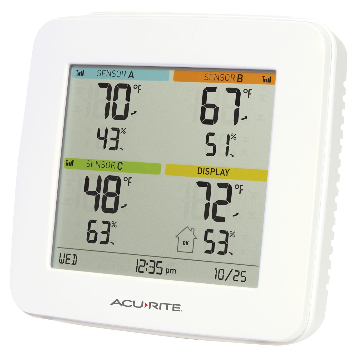 AcuRite Indoor Temperature & Humidity Station With 3 Sensors N4 free ...