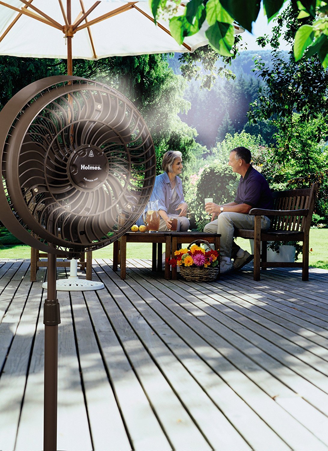 Holmes Outdoor Misting Fan with 3 Speed Settings N4 free image download