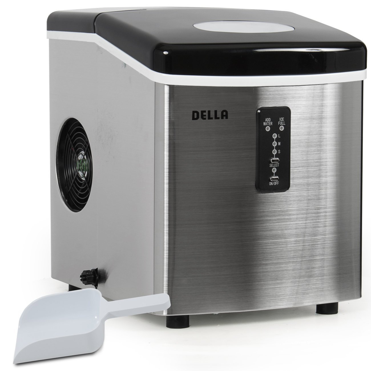 Della Portable Ice Maker Easy-Touch Buttons Digital 2 Selectable Cube ...