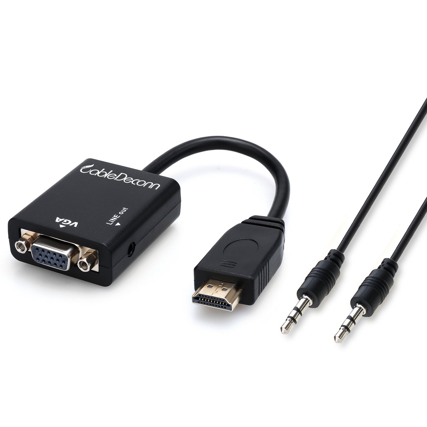 CableDeconn 3 in1 HDMI Male To VGA Female + Micro HDMI to HDMI adapter ...