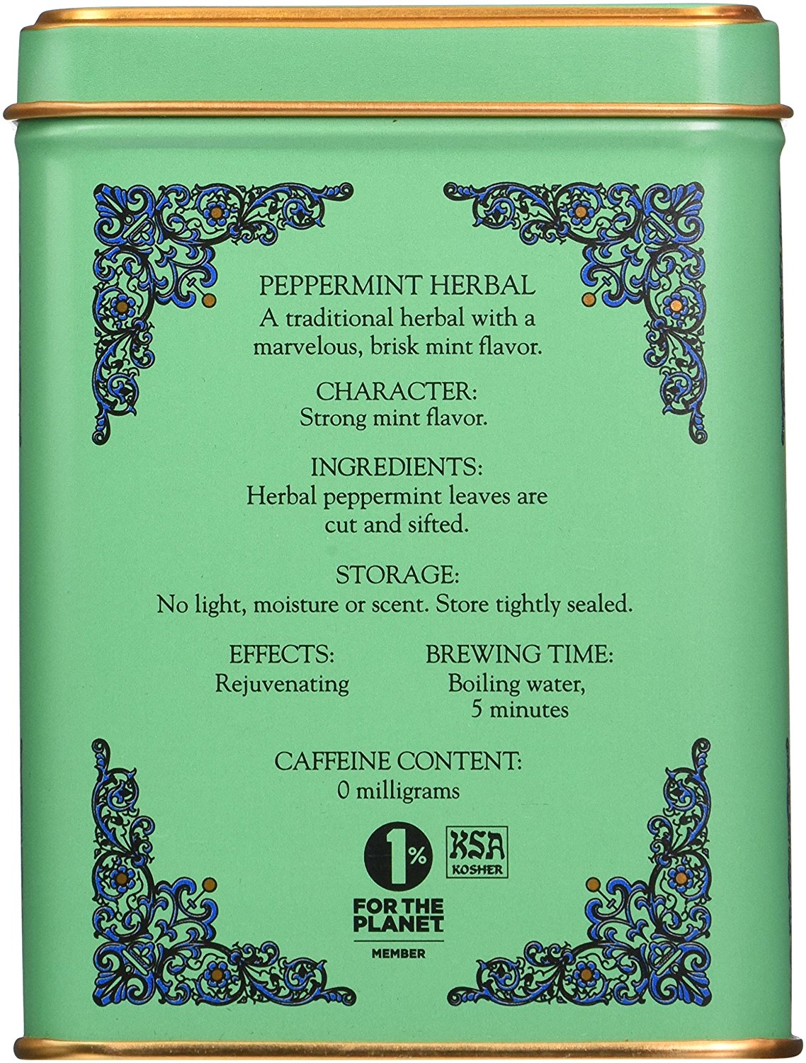 Harney & Sons, Fine Teas, Peppermint Herbal, Caffeine Free, 20 Tea Sachets