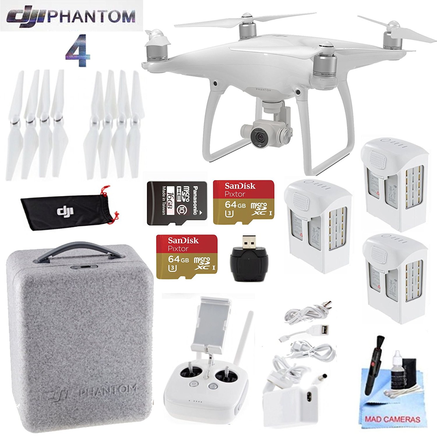 DJI Phantom 4 Advanced Flight Kit - Includes 3 Intellegent In Flight ...