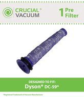 Dyson DC58 &amp; DC59 Washable Pre Filter, Compare to Part # 965661-01, Designed &amp; Engineered by Crucial Vacuum N2