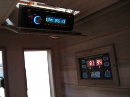 4 Person Corner Sauna Red Cedar Wood FIR FAR 6 Carbon Heaters Infrared Heat + 1 Ceramic Floor Heater New