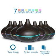 HOWSAN Aromatherapy Essential Oil Diffuser,Wood Grain Cool Mist Ultrasonic Humidifier &ndash; Whisper Quiet - Waterless...