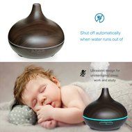 HOWSAN Aromatherapy Essential Oil Diffuser,Wood Grain Cool Mist Ultrasonic Humidifier &ndash; Whisper Quiet - Waterless... N2