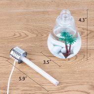 Veesee Creative Bulb Humidifier Small Atomizer Aromatherapy Colorful USB Mini Desktop LED Night Lights Essential...