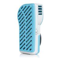 WoneNice Portable Small Fan &amp; Mini-air Conditioner cools air up to 30Fperfect desk fan Runs On Batteries Or USB-Blue N2