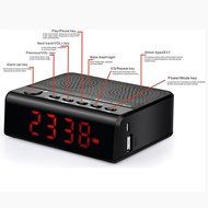 BonyTek Alarm Clock Radio,Portable Wireless Bluetooth Alarm Clock Speaker with FM Radio,TF Reader,MP3 Music Player... N4