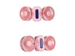 Vchanel USB Charging, 350 Degrees Rotation,2 in 1 Foldable,Portable,Cooling Mini Couple Fan (White) N10