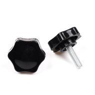 BCP 5-Piece Plum Blossom Shape M6x20mm Threaded Knurled Thumbscrew Grip Knobs Thumb Screw for Machinery Latche N2