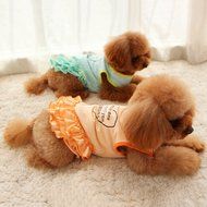 Spritech(TM) Pet Dog Puppy Lovely Cotton Clothes Vest Shirt Small Dog Blue S N5