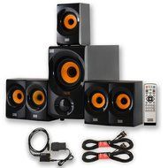 Acoustic Audio AA5170 Home 5.1 Bluetooth Speaker System with Optical Input and 2 Extension Cables