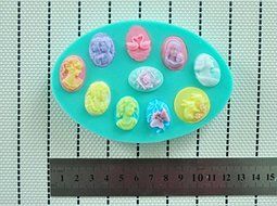 WilsonBaking Love Collection - Retro Locket Necklace Style Mold Decorations Silicone Mold Silicone Fondant Lace... N2