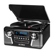 Victrola 50's Retro Record Player with Bluetooth and CD, Red