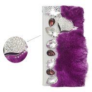 Spritech(TM) PU Leather Bling Phone Case for Samsung Galaxy Grand Prime G530 2015 Edition,Handmade Silver Crystal... N3