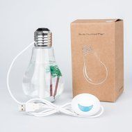 Veesee Creative Bulb Humidifier Small Atomizer Aromatherapy Colorful USB Mini Desktop LED Night Lights Essential... N5