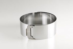 Menz cake ring, 1 piece, diameter of 16 cm to 30 cm adjustable, 7,5 cm high, stainless steel, Quality product...