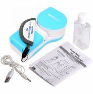 WoneNice Portable Small Fan &amp; Mini-air Conditioner cools air up to 30Fperfect desk fan Runs On Batteries Or USB-Blue N3