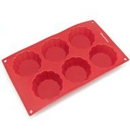 Freshware SM-104RD 15-Cavity Mini Silicone Mold for Homemade Tart, Bundt, Cake, Cheesecake, Pudding, Jello, and... N4