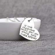 New Dog Love Heart Silver Plated Chain Pendant Necklace Jewelry Gift N3