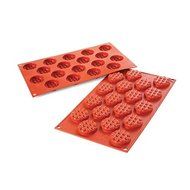 Silikomart Professional Silicone Mold Waffle .39 Oz, 1.5&quot; Diameter x 0.47&quot; High, 18 Cavities