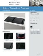 Frigidaire 36" Smoothtop Electric Black Cooktop with Built-In 500 CFM Downdraft Exhaust RC36DE60PB