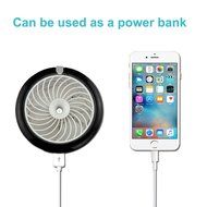 Rechargeable Humidifier Mini Misting Fan Desktop Fan Water Spray Fan with Built-in 2000 Mah Battery-Blue N8