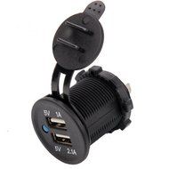 Spritech(TM) Car Charger Socket,USB Motorcycle Waterproof Dual USB Port For Truck Motorcycle N7