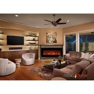 Moda Flame Houston 50&quot; Electric Wall Mounted Fireplace in Black N3