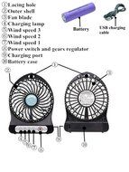 LingsFire Portable Mini Electrical Rechargeable Fan 3 Speeds Desktop Summer Cooler Fan USB or Battery Powered...