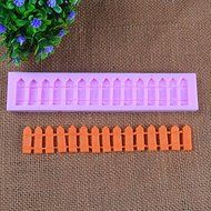 Fence Silicone Fondant Mold Cake Decorating Polymer Clay Mould N7