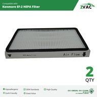 4 Kenmore EF2 /EF-2 HEPA Filters Replace Part # 86880, 610445 Fits Many Kenmore Ultra Care and Whispertone By...