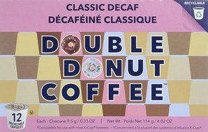 Double Donut&nbsp;Classic Decaf Coffee, in Recyclable Single Serve Cups for Keurig K-Cup Brewers, 24 Count N3